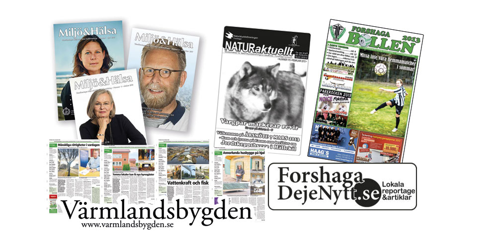 Mina redaktionella uppdrag.